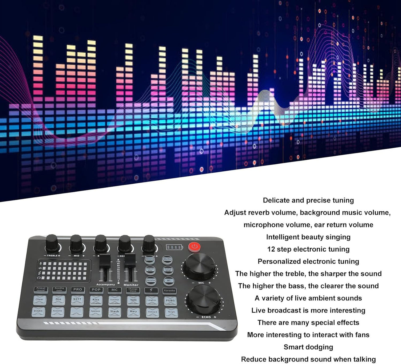 Live Sound Card with DJ Mixer Effects & Voice Changer