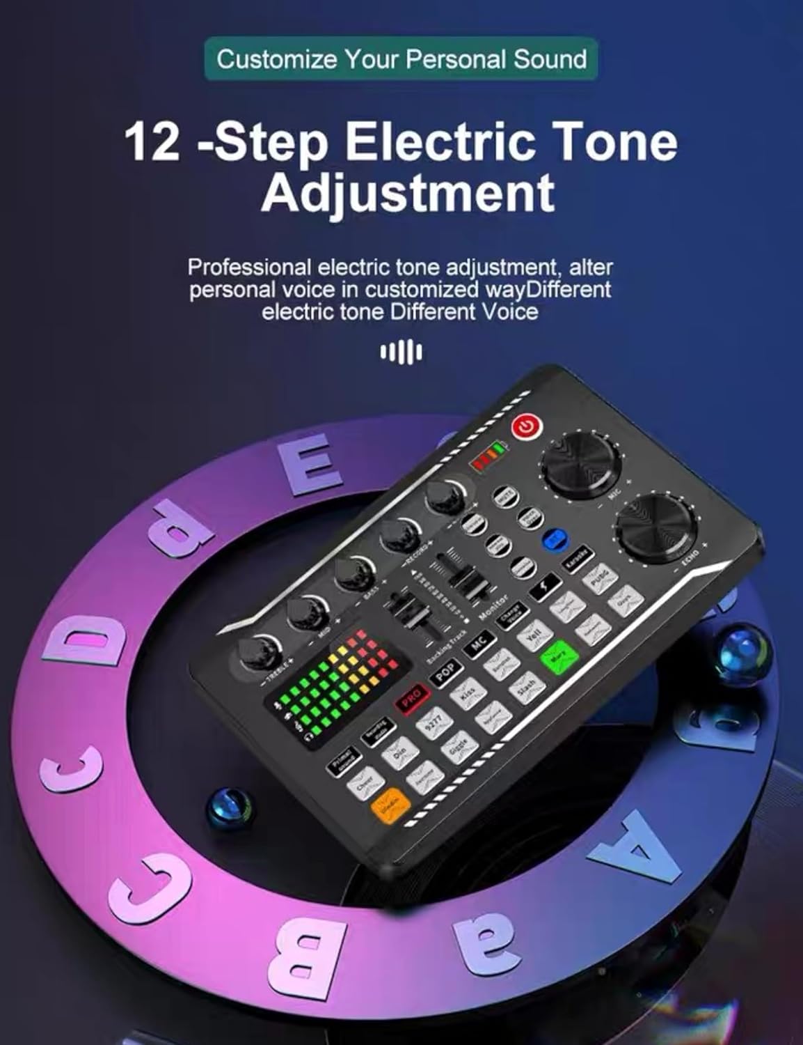 Live Sound Card with DJ Mixer Effects & Voice Changer
