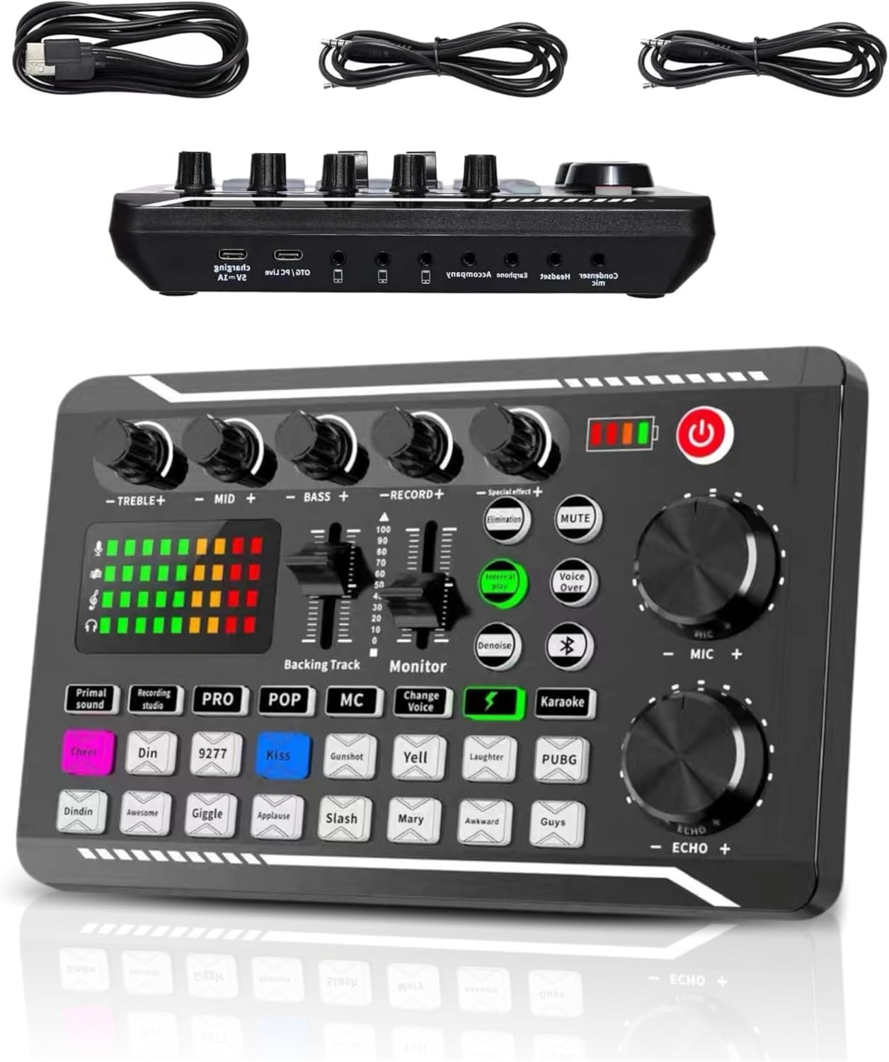 Live Sound Card with DJ Mixer Effects & Voice Changer