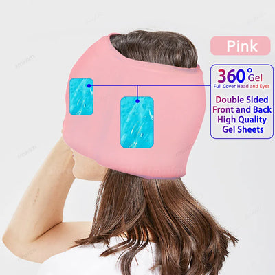 Migraine Relief Hot/Cold Therapy Hat and Eye Mask