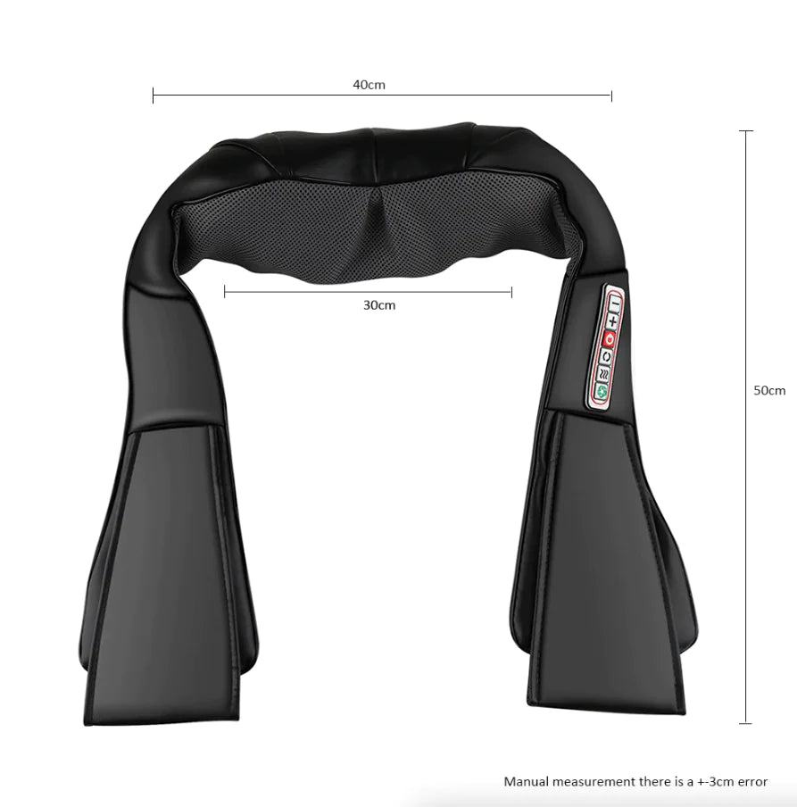 Back, Neck and Shoulder Massager with Heat Deep Tissue 3D Kneading Pillow